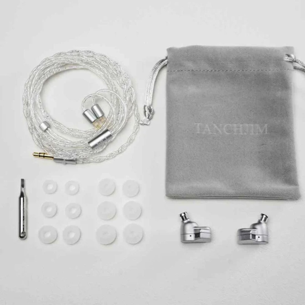 TANCHJIM 4U – IEM dinámico DMT-4 Ultra (cámara dual) con filtro ajustable 4 niveles, cable 2-pin 0.78 mm y jack 3,5 mm.