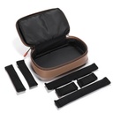 ddHiFi CZ180 — Estuche portátil Hi-Fi para IEM/earbuds, cables y dongles (cuero compuesto, cremallera YKK doble)