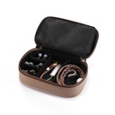 ddHiFi CZ180 — Estuche portátil Hi-Fi para IEM/earbuds, cables y dongles (cuero compuesto, cremallera YKK doble)