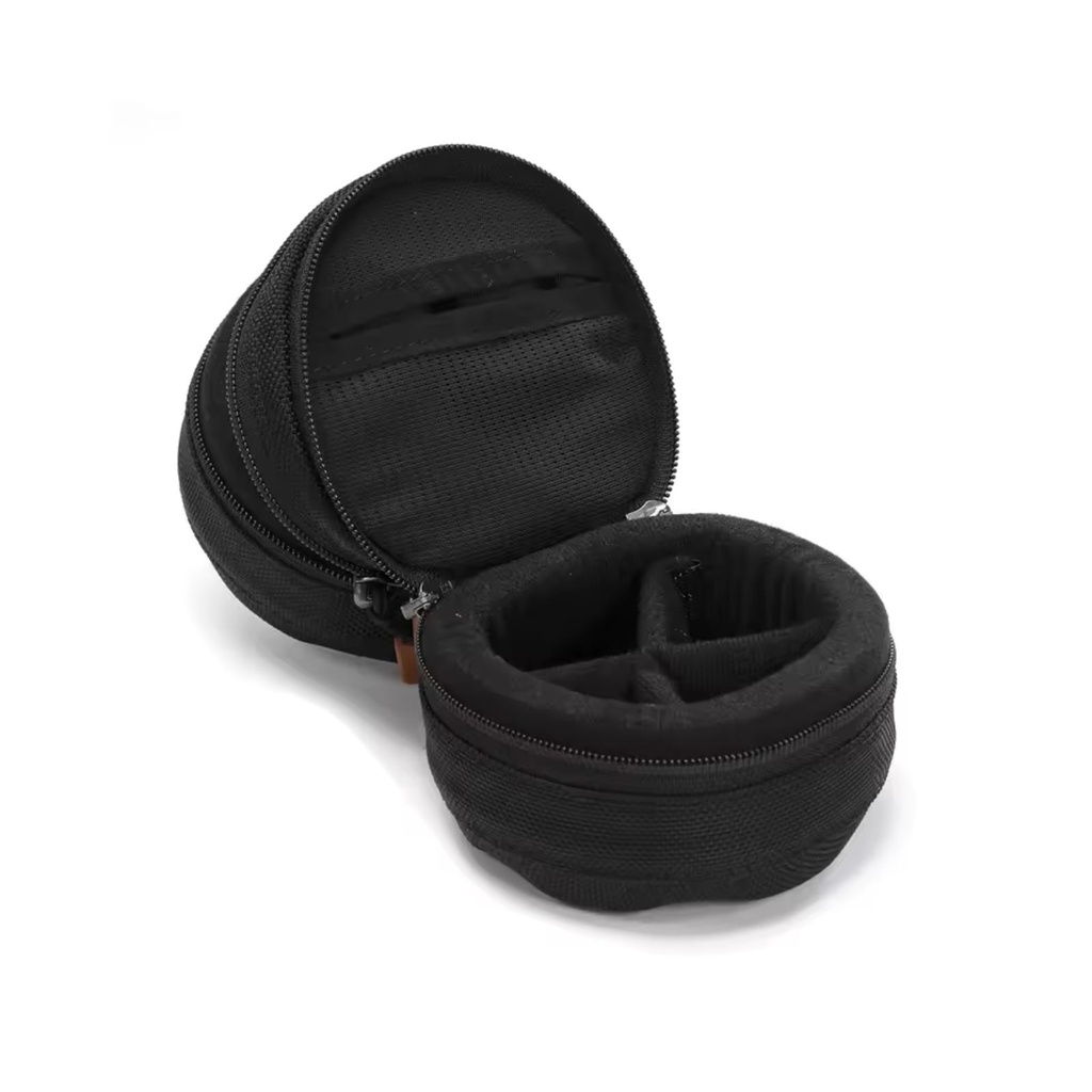 ddHiFi C100 Pro — Estuche de transporte doble compartimento para IEM/earbuds, cables y dongles (doble cremallera YKK)