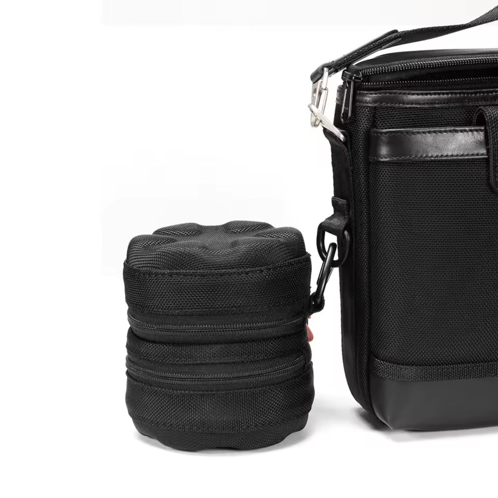 ddHiFi C100 Pro — Estuche de transporte doble compartimento para IEM/earbuds, cables y dongles (doble cremallera YKK)