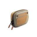 ddHiFi CZ120 — Estuche retro “cassette” para IEM/earbuds, cables y dongles (microfibra + cuero, cremallera YKK)