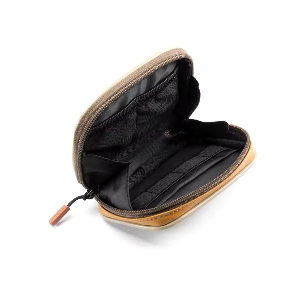 ddHiFi CZ120 — Estuche retro “cassette” para IEM/earbuds, cables y dongles (microfibra + cuero, cremallera YKK)