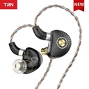 TRN TA3 — IEM híbrido 2DD + 1BA Knowles (cable 2-pin, plugs 2,5 / 3,5 / 4,4 mm)