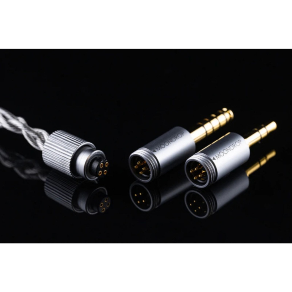 MOONDROP Aria 2 — IEM dinámico 1×DD · 0,78 mm 2-pin · cable con plugs 3,5 / 4,4 mm intercambiables.