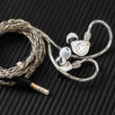 SIMGOT EW300 — IEM Tribrid 1×Dinámico + 1×Planar + 1×PZT (cerámico), jack 3,5 mm SE / Versión DSP USB-C, cápsula 0,78 mm 2-pin.
