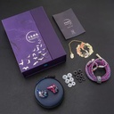 Kinera Celest Phoenixcall — IEM híbrido tribrid 1 DD + 2 BA + 2 Micro-Planar Drivers (FPD) · interfaz 0,78 mm 2-pin · plugs 3,5 mm / 4,4 mm.