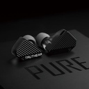 TRUTHEAR PURE — IEM híbrido 1 Dynamic (10 mm) + 3 Balanced Armature · cavidad DLP-3D (HeyGears) · conector 0,78 mm 2-pin (recessed) · cable coaxial OFC/plateado 3,5 mm SE.