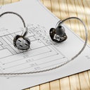FiiO FA19 — IEM all-BA (10 × Knowles BA por lado) · crossover con condensadores Rubycon + filtro notch de medios · sistema de refuerzo de graves por retroalimentación negativa (S.Turbo) · conector MMCX · cable de plata pura 8 hebras con plugs 3,5 mm / 4,4 mm.