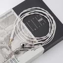 MOONDROP PAVANE — earbuds flat-head (abiertos) con driver dinámico 13,5 mm “external-magnetic long-stroke” · diafragma DLC composite (3ª gen) · cuerpo acero inoxidable · cable fijo con plugs 3,5 mm SE / 4,4 mm balanceado.