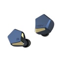 HiBy x FAudio Project Ace — IEM dinámico single-driver 12 mm (cúpula aleación Mg/Li + diafragma recubierto en berilio) · triple cámara acústica interna · 0,78 mm 2-pin · cable Litz Type-5 8 hebras (cobre + plata) con plugs modulares 4-pin-lock (3,5 mm SE / 4,4 mm balanceado).