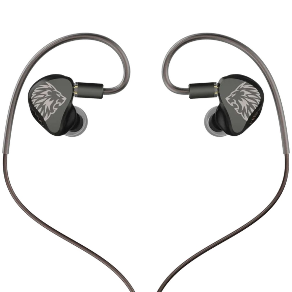HiBy Yvain — IEM Quad-BA (4 Balanced Armature por lado) · crossover electrónico de 3 vías · cámara acústica independiente 3-canales · 0,78 mm 2-pin · cable OCC Litz con plugs intercambiables.