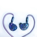 TANGZU Wu Zetian Legend Edition — IEM dual planar (14,2 mm + 6 mm), cuerpo aluminio CNC (5 ejes) inspirado en lotus púrpura, 0,78 mm 2-pin, cable Litz 5N LCOFC terminado en 4,4 mm balanceado.