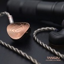 TANGZU XuanWu Gate — IEM trihíbrido 1 Dynamic + 4 Balanced Armature + 2 EST Sonion · cavidad aluminio aeroespacial CNC · 0,78 mm 2-pin · cable cobre monocristalino (8 hilos, 98 cores) con plugs intercambiables 3,5 mm / 4,4 mm.