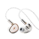 SIMGOT EA1000 “Fermat” — IEM single Dynamic 10 mm + Passive Radiator (1DD + 1PR) · SDPGD™ diaphragm + DMDC™ (Dual-Magnet Dual-Cavity) · boquillas intercambiables (latón + acero) · 0,78 mm 2-pin · cable Litz OFC plateado 3,5 mm.