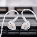 DUNU DK3001BD “Brain Dance” — IEM trihíbrido 1 Dynamic + 4 Balanced Armature + 4 Planar · crossover dual-system de 4 vías · MMCX · cable Furukawa OCC 4-core con plugs Q-Lock Mini 3,5 mm / 4,4 mm · carcasa aleación aluminio aeroespacial.