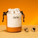 DUNU Glacier — IEM trihíbrido de 9 drivers: 1 Dynamic + 4 Balanced Armature + 4 EST · crossover de 4 vías · cuerpo en acero inoxidable 904L con recubrimiento DLC · versiones 0,78 mm 2-pin o MMCX · cable flagship con sistema modular Q-LOCK PLUS (3,5 mm / 4,4 mm).