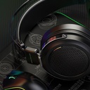 FiiO JT1 — over-ear cerrado con driver dinámico de 50 mm (PEK+PU + lámina de aluminio), imán N52 y bobina CCAW · cable desmontable dual 3,5 mm con mic/1 botón (CTIA) · incluye adaptador 6,3 mm.