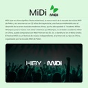 HiBy R1 × MiDi (Rock Edition) — DAP Hi-Fi ultracompacto con pantalla táctil de 3", DAC Cirrus Logic CS43131, HiBy OS, Wi-Fi y Bluetooth 5.1, microSD hasta 2 TB, salida 3,5 mm. Edición especial MiDi Rock con estética exclusiva.