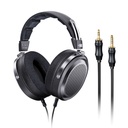 FiiO FT1 Pro — audífono over-ear abierto con driver planar magnético 95×86 mm (diafragma ultrafino 1 µm con doble recubrimiento zafiro + aluminio), 20 Ω, 112 dB/Vrms (95 dB/mW), 7–40 kHz, ≈374 g, cables SPC 3,5 mm y 4,4 mm (según pack) y estuche rígido.