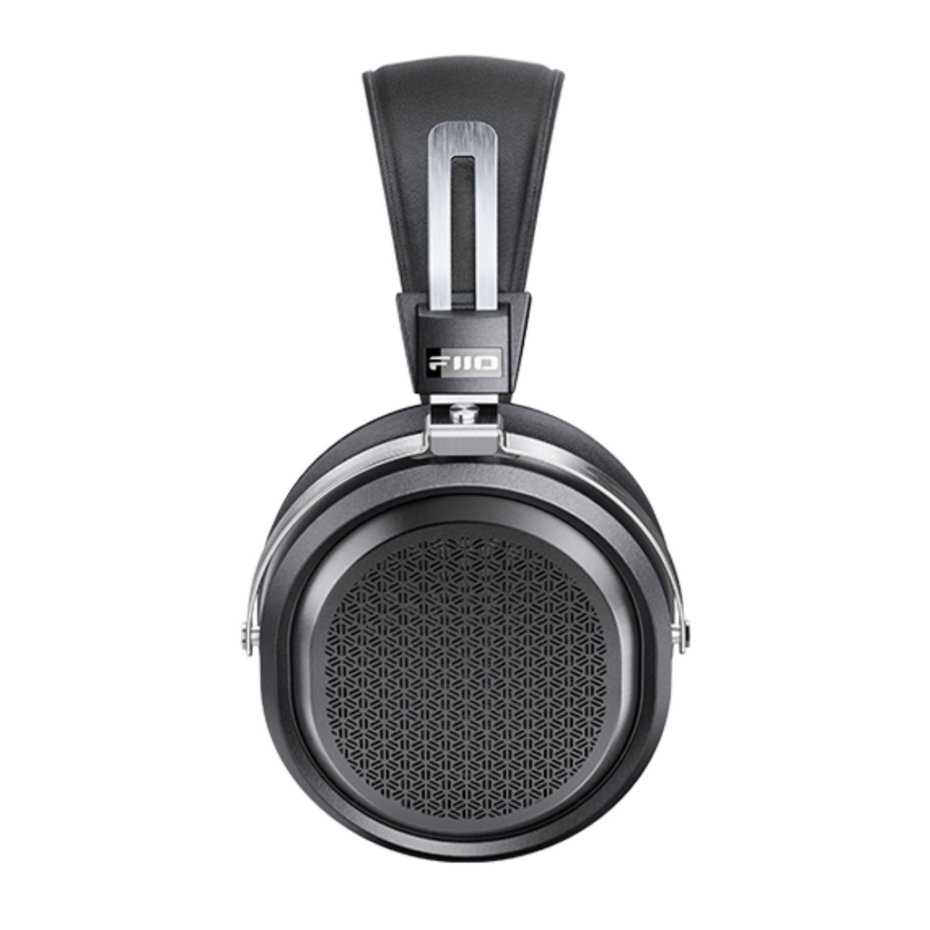 FiiO FT1 Pro — audífono over-ear abierto con driver planar magnético 95×86 mm (diafragma ultrafino 1 µm con doble recubrimiento zafiro + aluminio), 20 Ω, 112 dB/Vrms (95 dB/mW), 7–40 kHz, ≈374 g, cables SPC 3,5 mm y 4,4 mm (según pack) y estuche rígido.