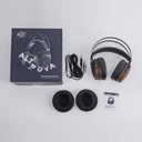 Kiwi Ears Altruva — over-ear abierto con driver dinámico de 50 mm, 32 Ω, 98 dB ±3 dB, 20–40 kHz, cable 3 m con plug 3,5 mm + adaptador 6,35 mm.