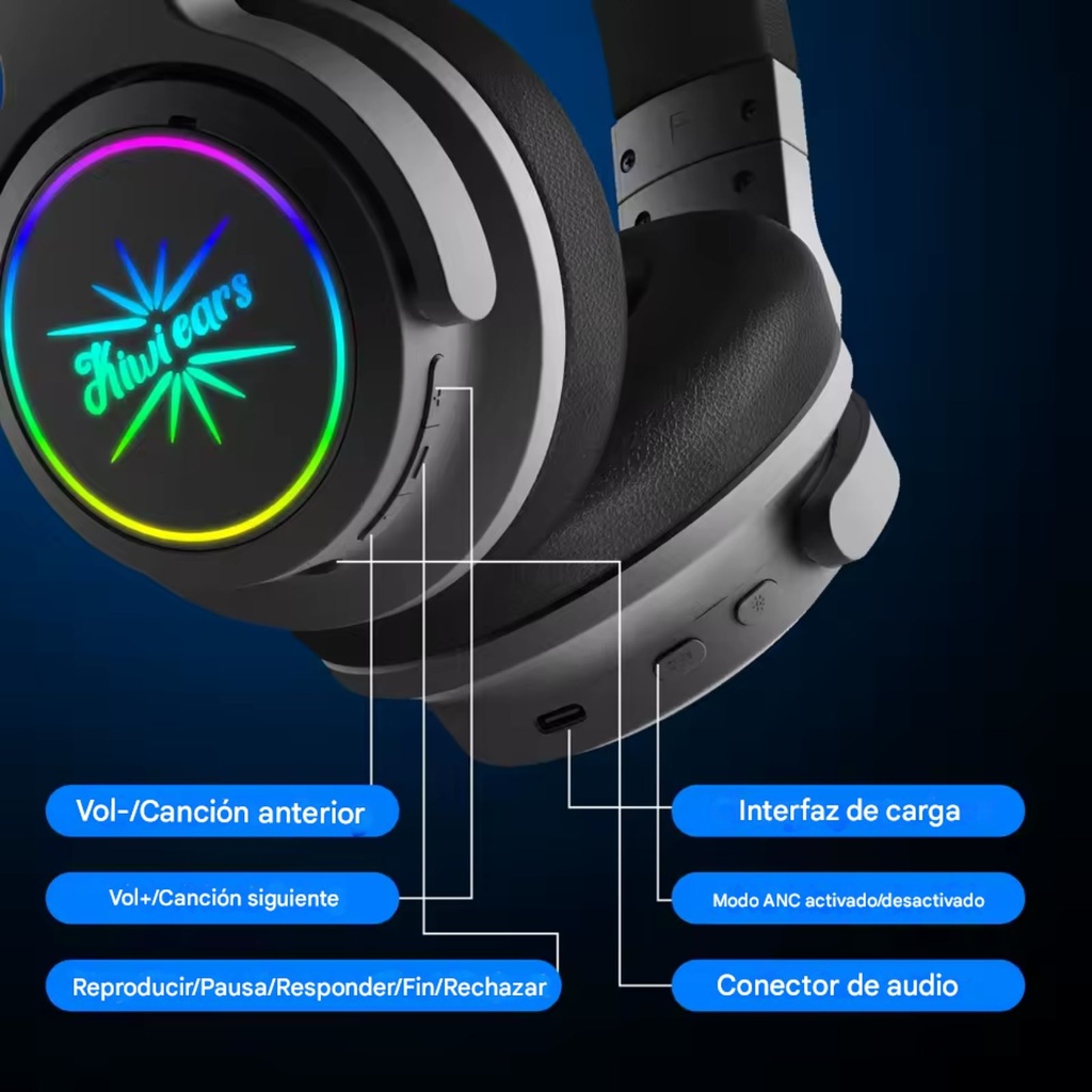 Kiwi Ears Aventus – audífonos ANC Bluetooth (82 h)