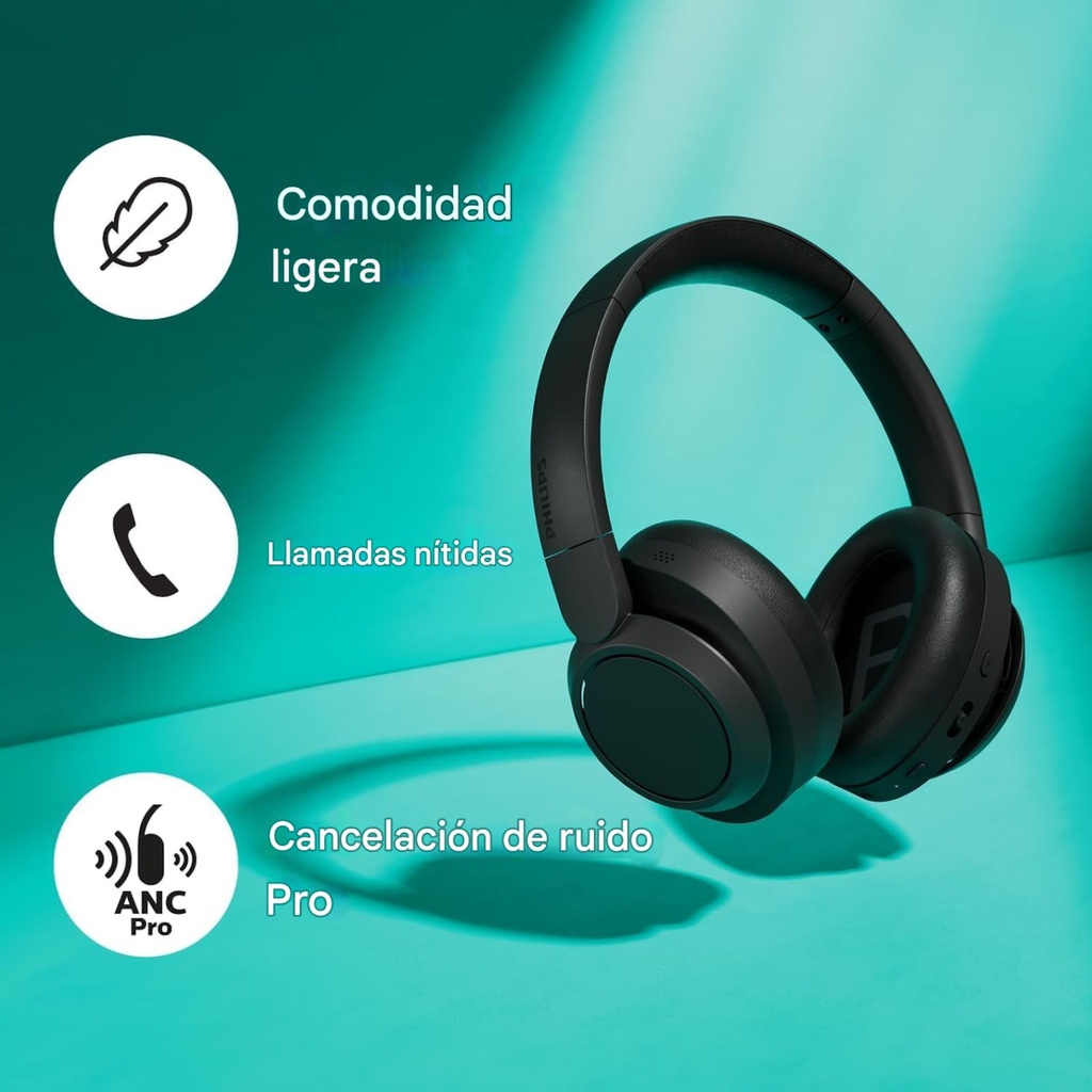 Philips H6509 – audífonos ANC Bluetooth (70 h)