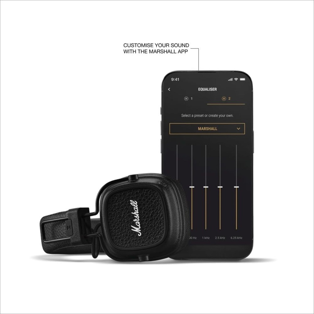 Marshall Major V – on-ear Bluetooth (100+ h)