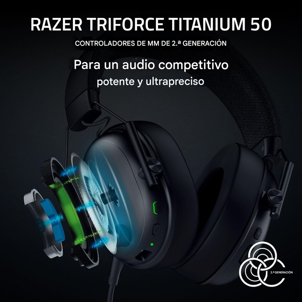 Razer BlackShark V3 – headset inalámbrico (70 h)