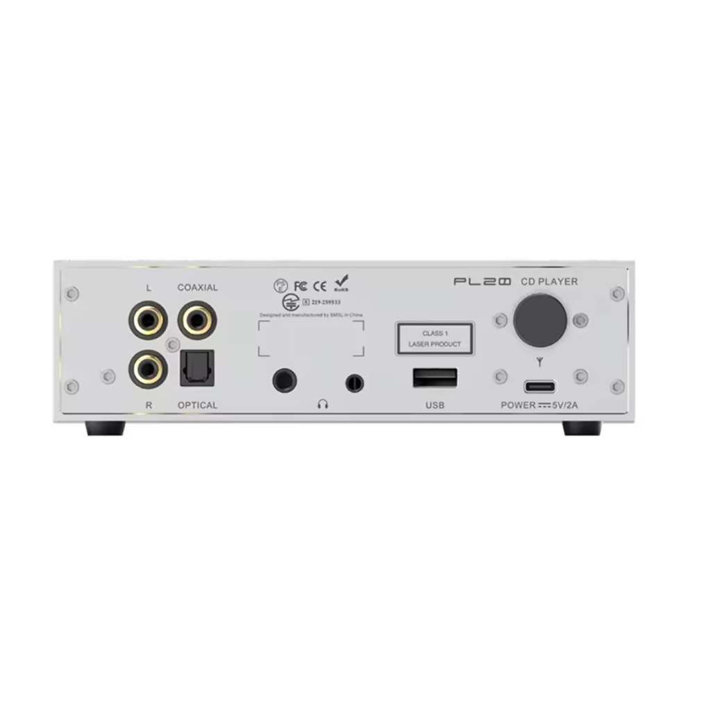 SMSL PL20: Reproductor de CD de Referencia | MQA-CD | DAC AKM AK4499EX | Bluetooth LDAC
