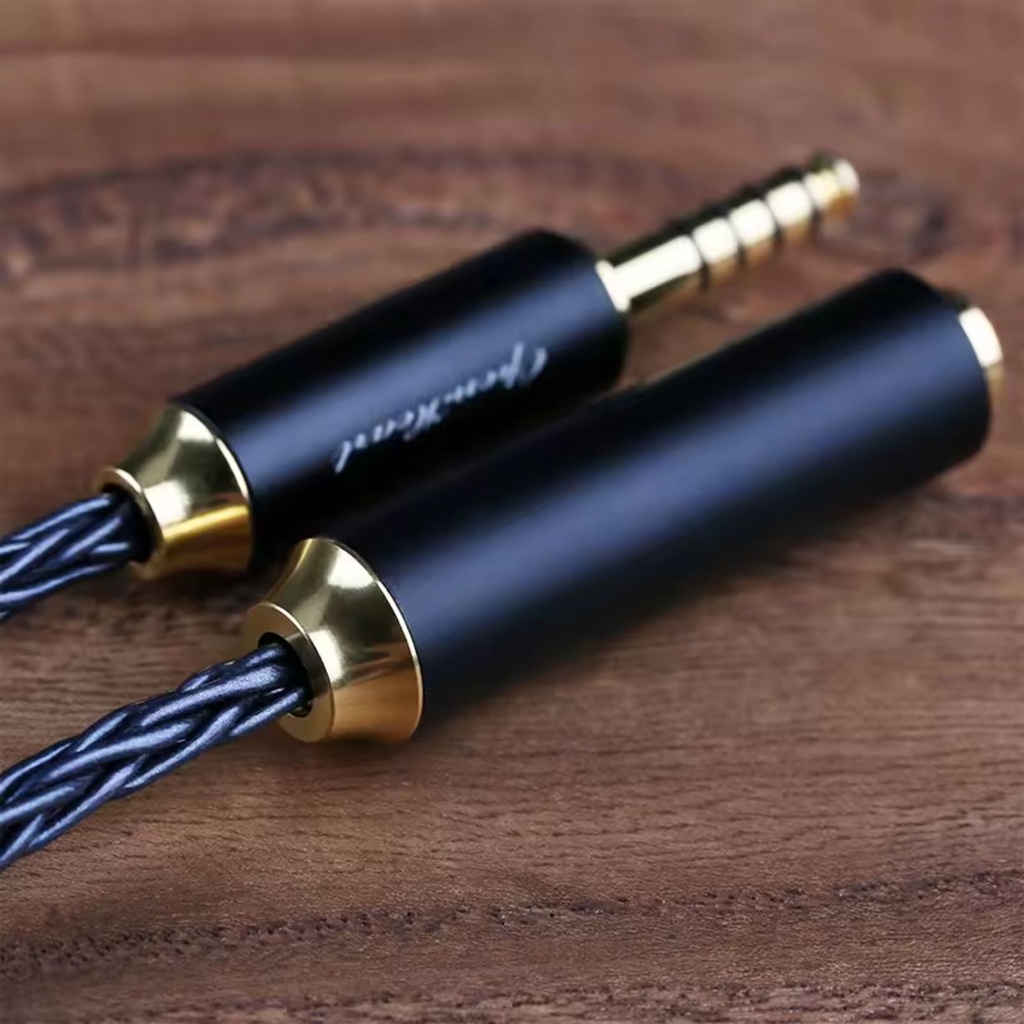 OPENHEART DeepOcean: Cable de Extensión Audiófilo | 8 Núcleos Cobre Bañado en Plata | 3.5mm / 4.4mm / 2.5mm (Macho a Hembra) | Hi-Res Audio