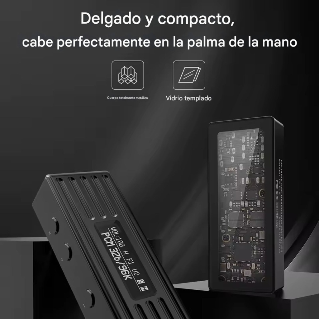 TRN TE PRO: DAC/AMP Balanceado Portátil | Dual CS43198 Flagship | Pantalla OLED | 240mW Potencia | Salida Óptica S/PDIF | PCM 768kHz DSD256