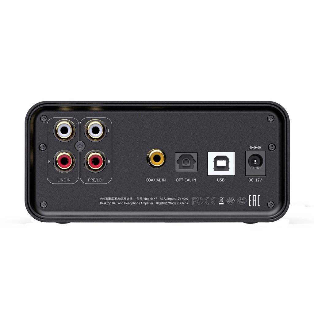 FiiO K7 / K7 BT: DAC/AMP Balanceado de Escritorio | Dual AK4493S | THX AAA 788+ | 2000mW Potencia | Salidas 4.4mm/6.35mm | (Opción Bluetooth 5.1 LDAC)