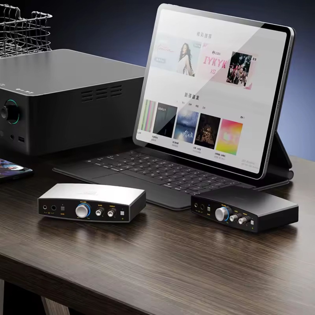 Shanling EH1: DAC/AMP de Escritorio Balanceado | CS43198 | 1015mW Potencia | Controles de Tono Físicos (Bass/Treble) | Salida 4.4mm y RCA Pre-Out