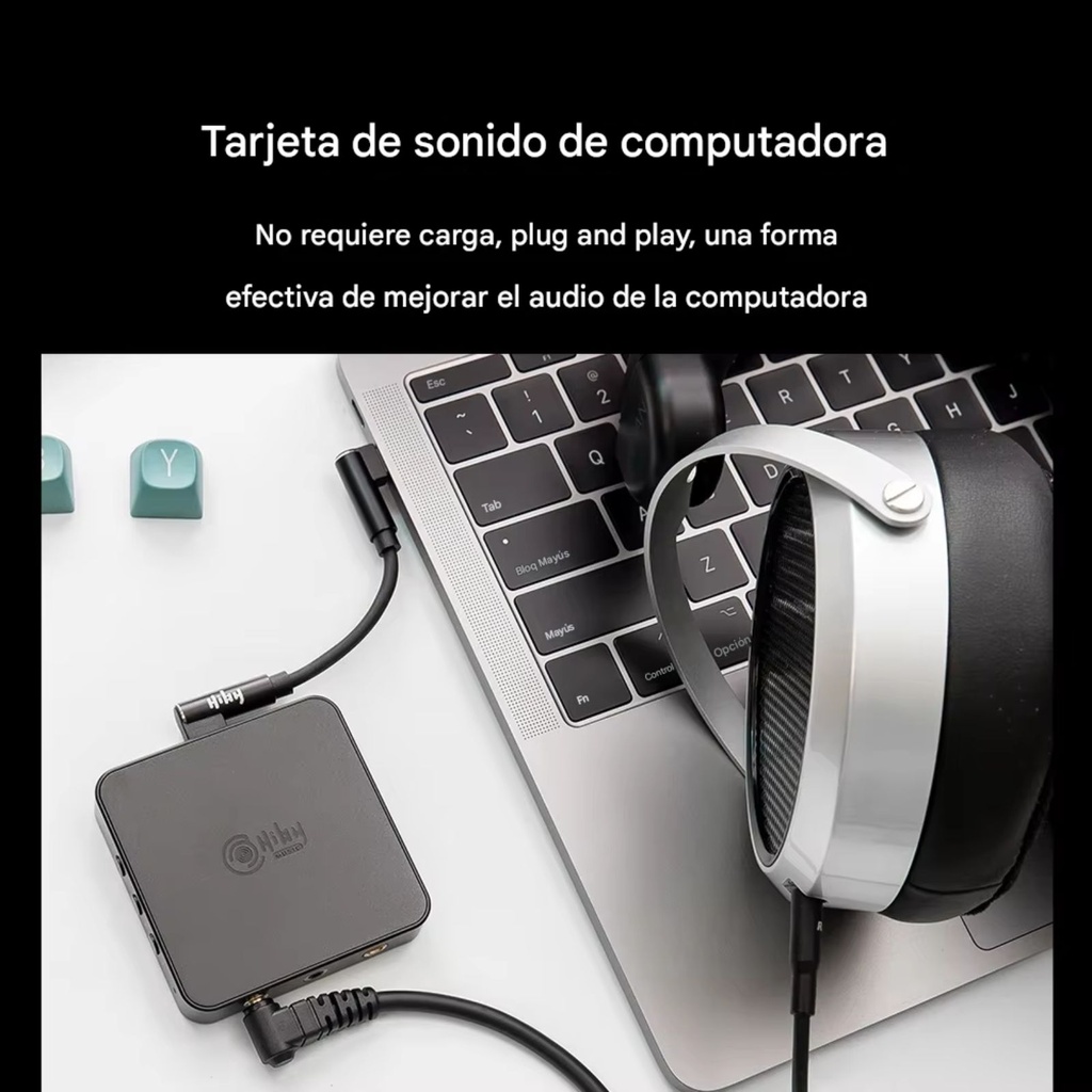 HiBy FD3: DAC/AMP Portátil Ultra-Compacto | Dual ES9038Q2M | Salidas 3.5mm, 2.5mm y 4.4mm | Control de Volumen Físico | DSD512