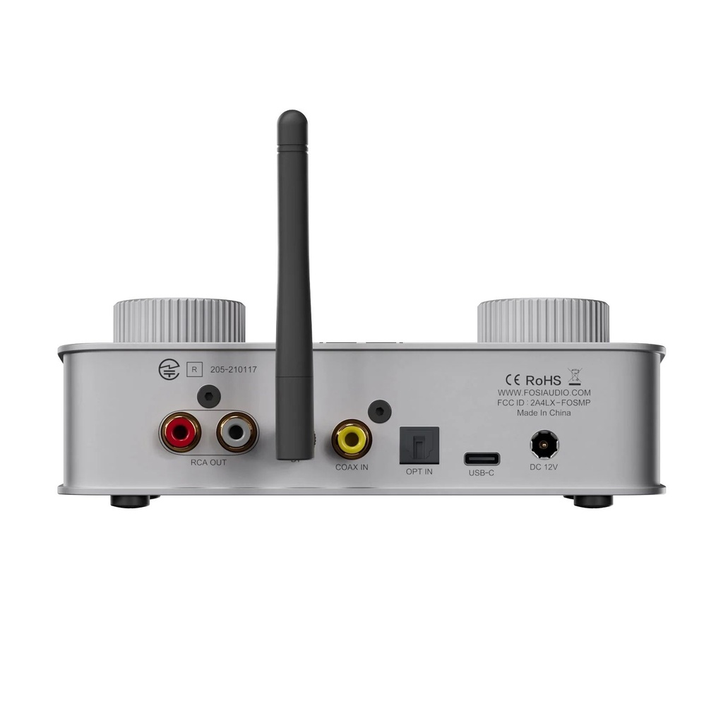 Fosi Audio K7: DAC/AMP de Escritorio Audiófilo y Gamer | AK4493SEQ | 2100mW Potencia | Salida 4.4mm | Bluetooth aptX HD | Entrada Micrófono