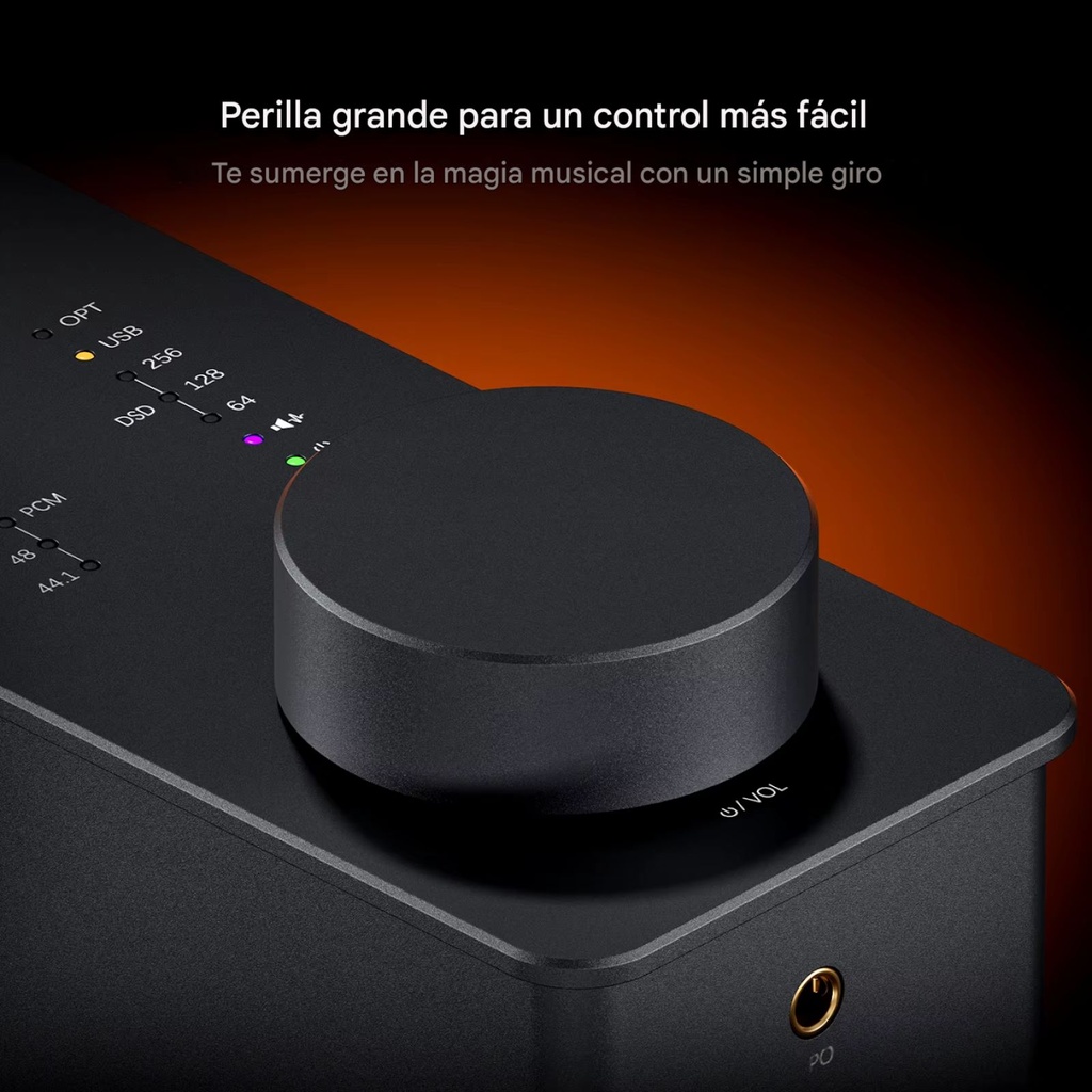 Fosi Audio SK02: DAC/AMP de Escritorio Vertical | ESS ES9038Q2M | 1100mW Potencia | Salida 4.4mm Balanceada | Óptica / USB-C