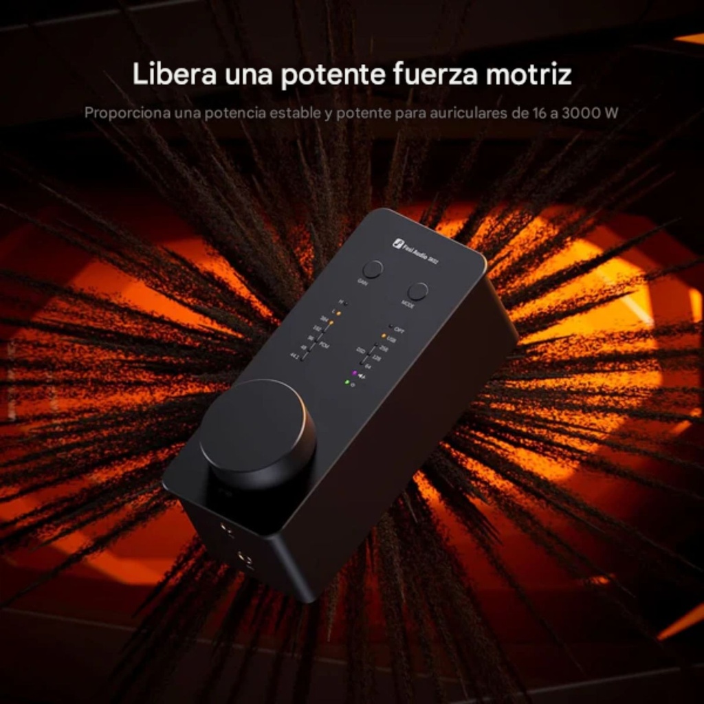 Fosi Audio SK02: DAC/AMP de Escritorio Vertical | ESS ES9038Q2M | 1100mW Potencia | Salida 4.4mm Balanceada | Óptica / USB-C