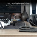 Fosi Audio Q4: Mini DAC/AMP de Escritorio | 24-Bit/192kHz | Controles Físicos Bass/Treble | USB/Óptica/Coaxial | Salida RCA y 3.5mm