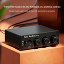 Fosi Audio Q4: Mini DAC/AMP de Escritorio | 24-Bit/192kHz | Controles Físicos Bass/Treble | USB/Óptica/Coaxial | Salida RCA y 3.5mm