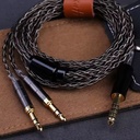 OPENHEART Titanium 8: Cable de Auriculares Premium 8 Núcleos | Cobre Chapado en Plata | 1 a 2 Jack (Dual 3.5mm) | Terminado en 3.5mm, 2.5mm o 4.4mm