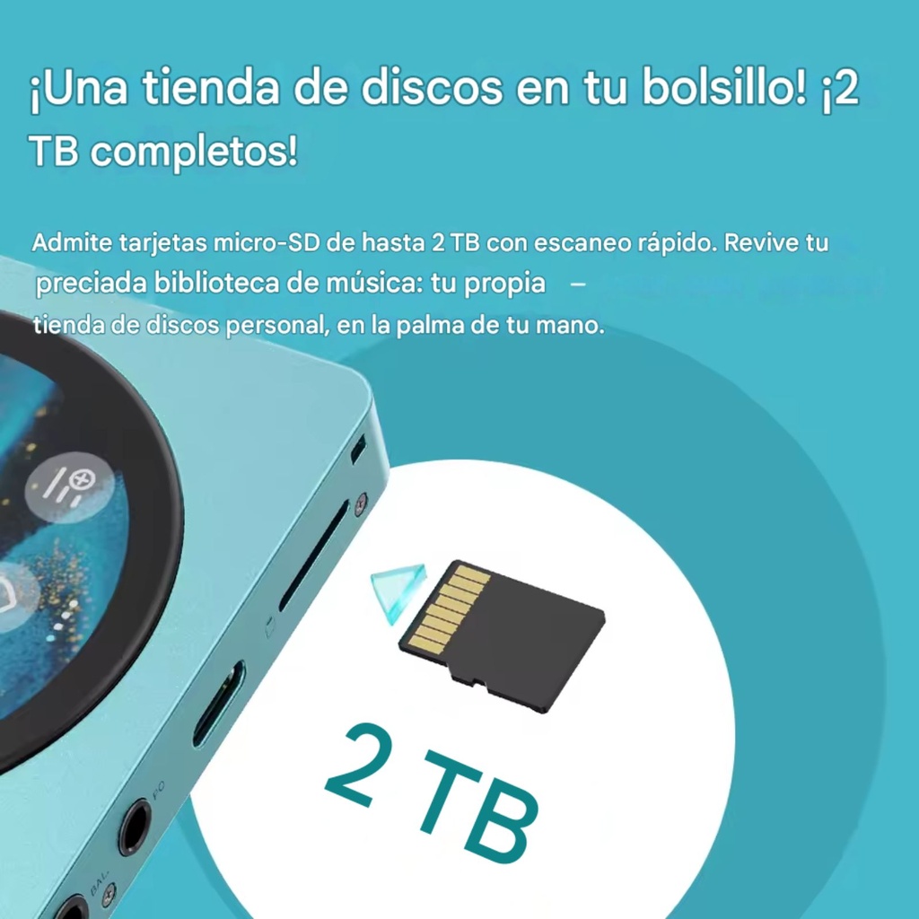 FiiO DISC: Reproductor Portátil Hi-Res Circular | Dual Flagship DAC | Salidas 4.4mm Balanceada & 3.5mm | Pantalla Táctil Redonda | Bluetooth 5.4 LDAC