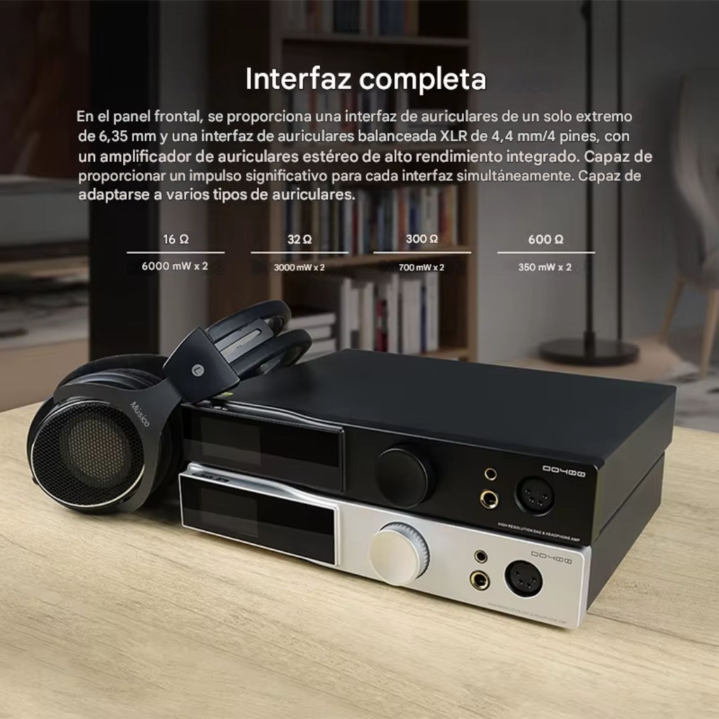 SMSL DO400: DAC/AMP Flagship de Escritorio | Chip ES9039MSPRO | MQA Completo | Salidas XLR y 4.4mm | Bluetooth LDAC | Entradas I2S y AES