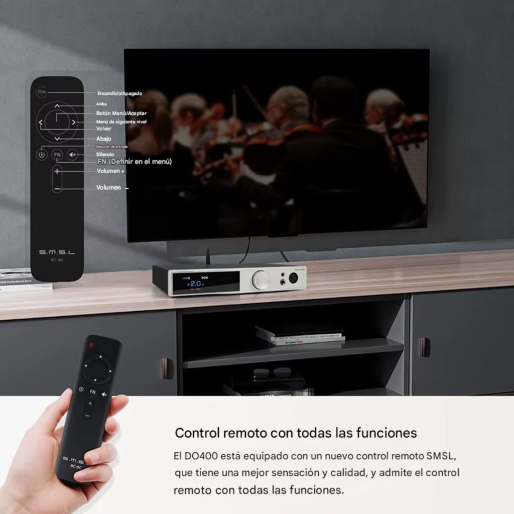 SMSL DO400: DAC/AMP Flagship de Escritorio | Chip ES9039MSPRO | MQA Completo | Salidas XLR y 4.4mm | Bluetooth LDAC | Entradas I2S y AES