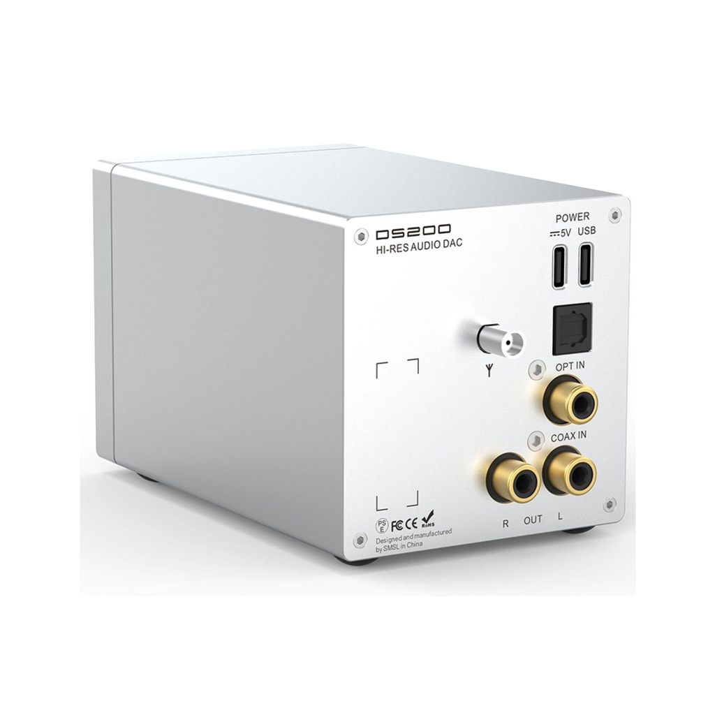 SMSL DS200: Mini DAC/AMP de Escritorio | Dual CS43131 | Salidas 4.4mm y 3.5mm | Diseño Cyberpunk con Slider | MQA y Bluetooth 5.1