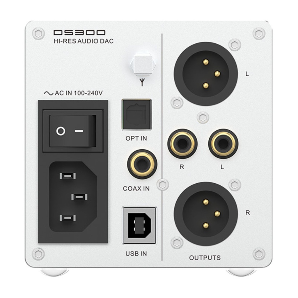 SMSL DS300: DAC/AMP de Escritorio | Diseño Cyberpunk | Chip ES9039Q2M | 1500mW | Salidas XLR y 4.4mm | Bluetooth 5.1 LDAC