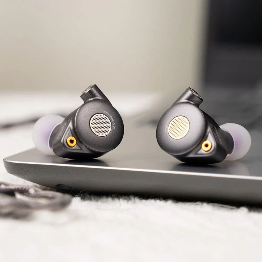 ROSESELSA x AAV CJ20: Audífonos In-Ear Planar Magnéticos | Driver 14.2mm | Tuning para Rock/Metal | Cable Modular 3.5mm/4.4mm