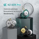 KZ EDX PRO: Audífonos In-Ear (IEM) Hi-Fi | Driver Dinámico Magnético Dual 10mm | Cable Intercambiable