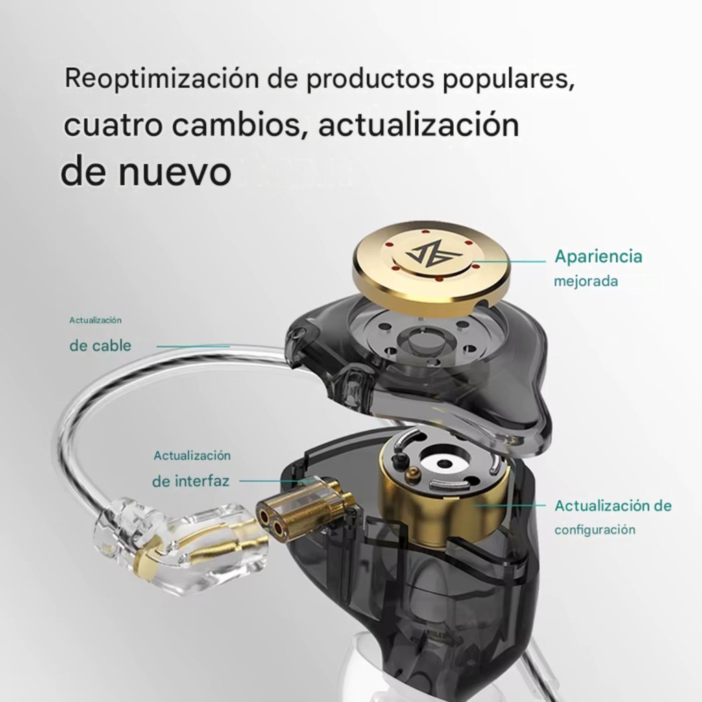 KZ EDX PRO: Audífonos In-Ear (IEM) Hi-Fi | Driver Dinámico Magnético Dual 10mm | Cable Intercambiable